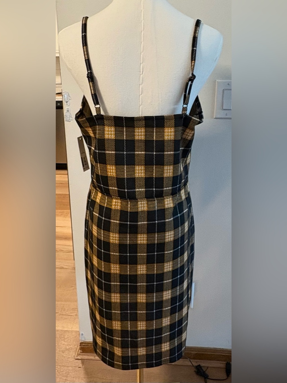 NWT NOBO plaid mini dress academia 90s y2k grunge clueless - Picture 2 of 7